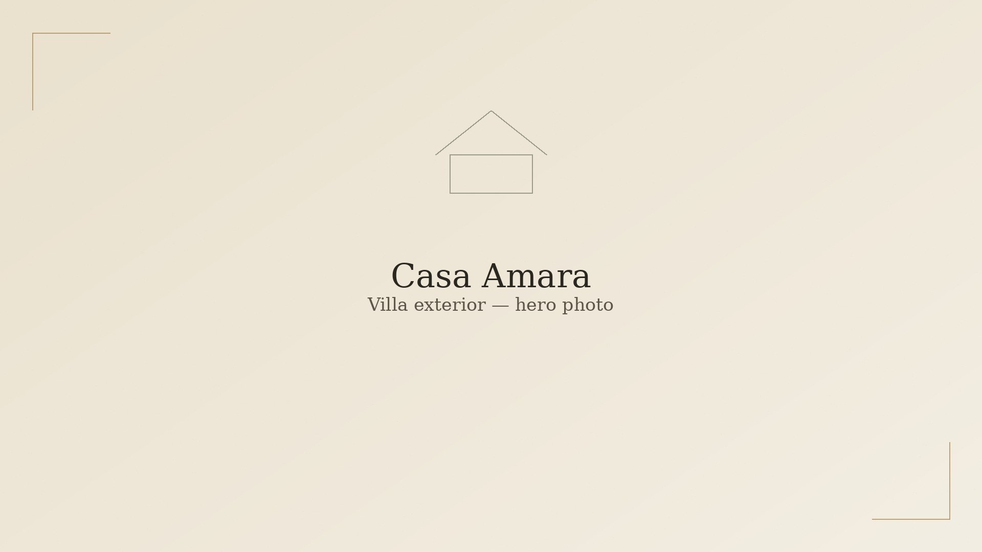 Casa Amara villa exterior at golden hour, with the private pool and olive terrace overlooking the coastline